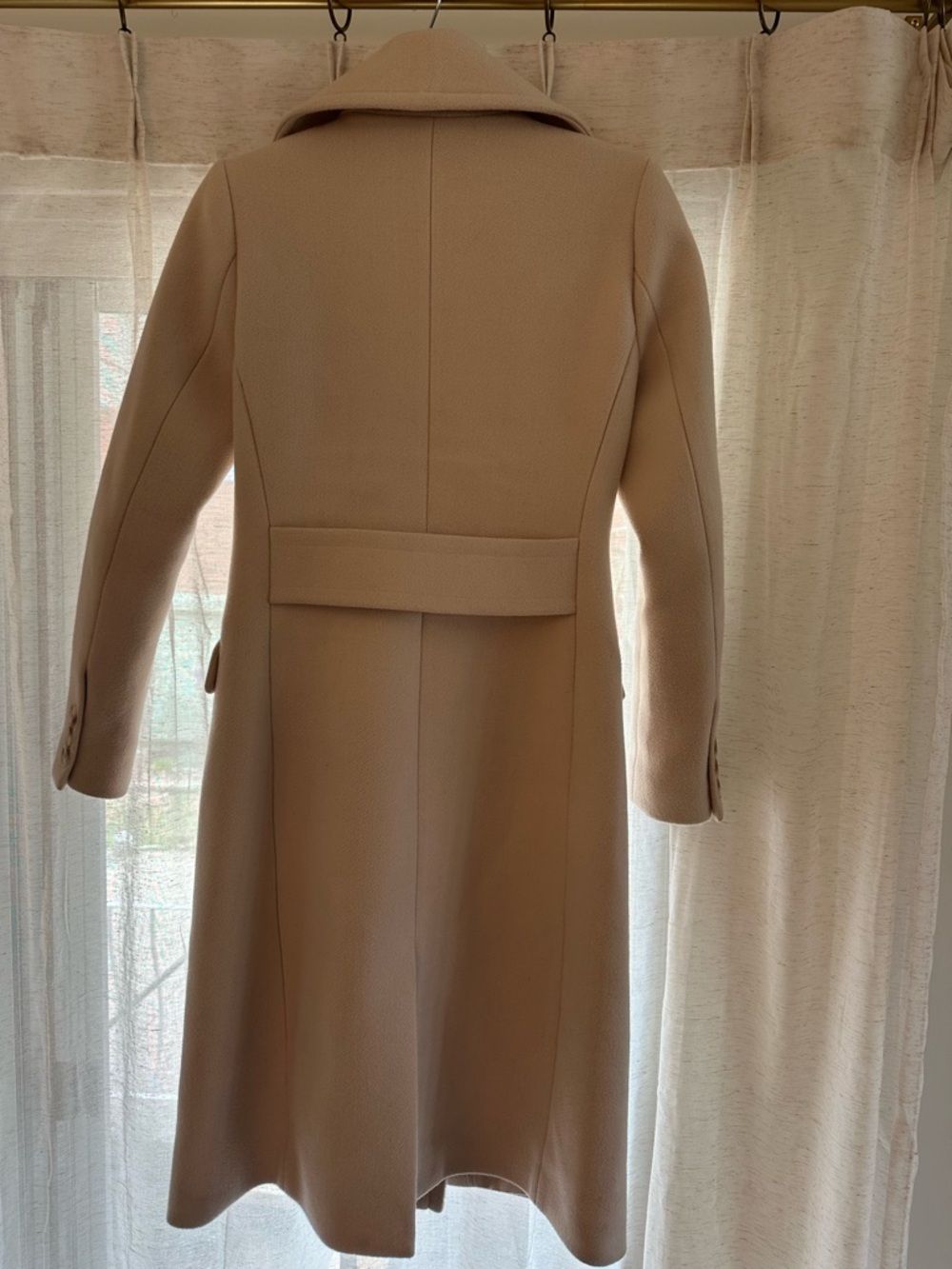 Ever New Cream Double-Breasted Wool Pea Coat - Picture 3 of 4